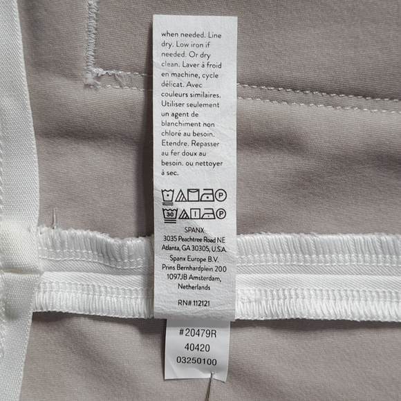 SPANX Women's On-the-Go Leg Wide White Pants With Ultimate Opacity Technology L - Picture 11 of 16